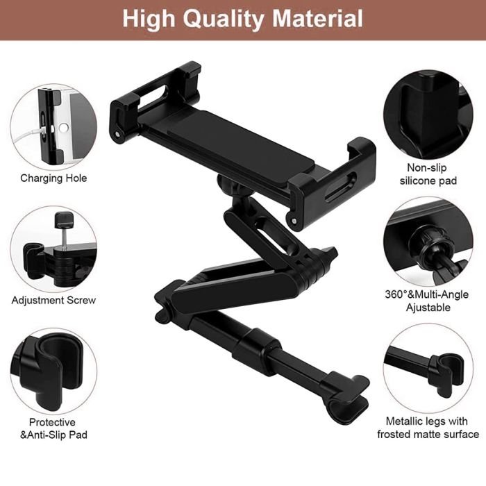 Adjustable 360° Rotate Car Tablet Bracket & Smartphone Mount - Image 7