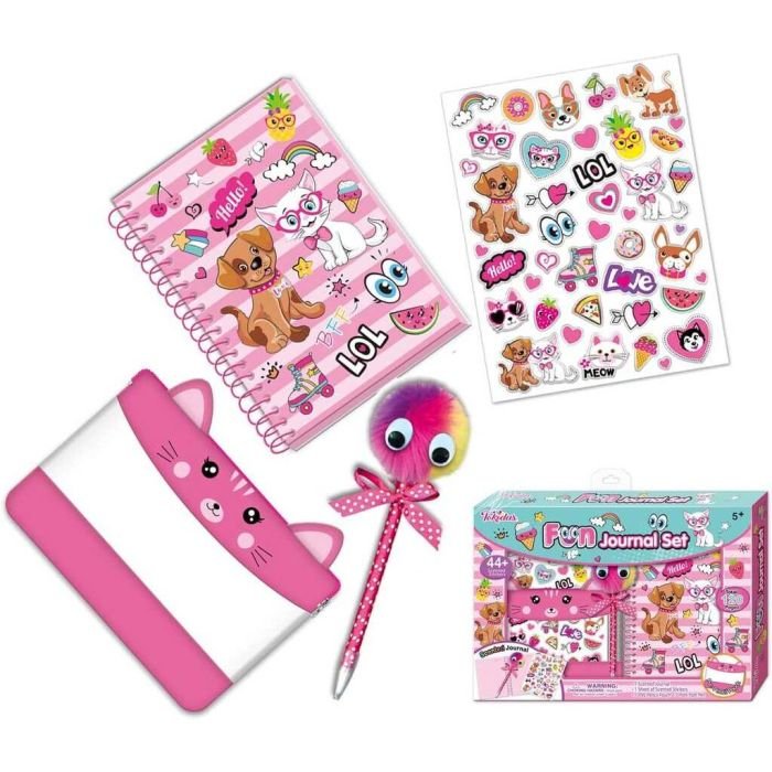 Cute Diary Set Notebook with Pen, Stickers and Pencil Case
