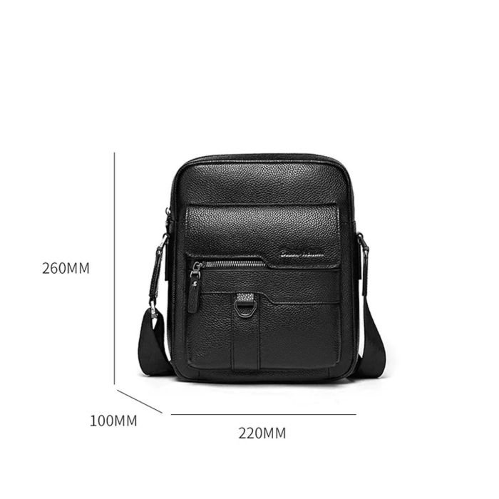 Men's Leather Crossbody Bag - Image 14
