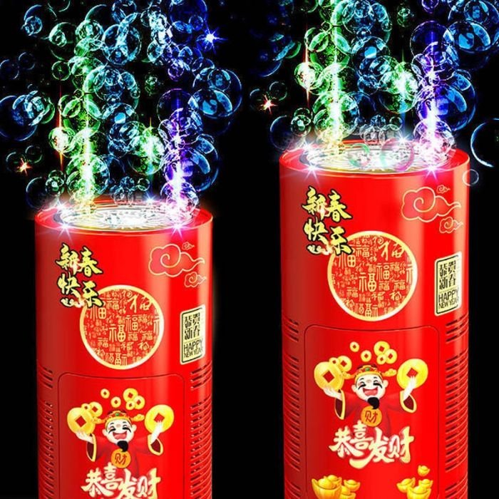 Automatic Firework Bubbles Maker with LED Lights, Sounds & 12 Holes