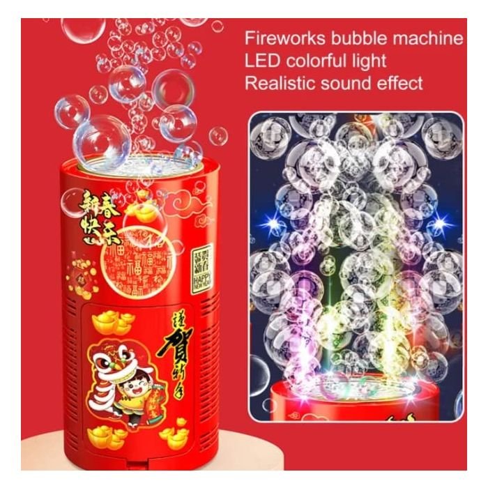 Automatic Firework Bubbles Maker with LED Lights, Sounds & 12 Holes - Image 9