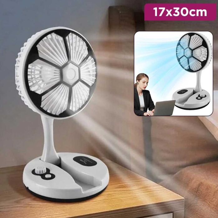 Usb Desk Fan With Night Light 17 x 30 cm