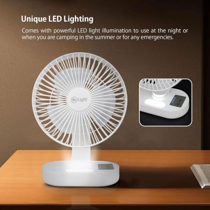 Mr. Light Rechargeable Fan 1500mAh With Night Light - Image 7