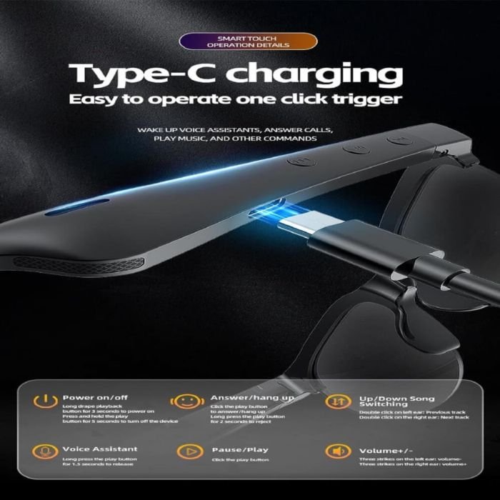 Smart Bluetooth Sunglasses with Polarized Lens - Image 9