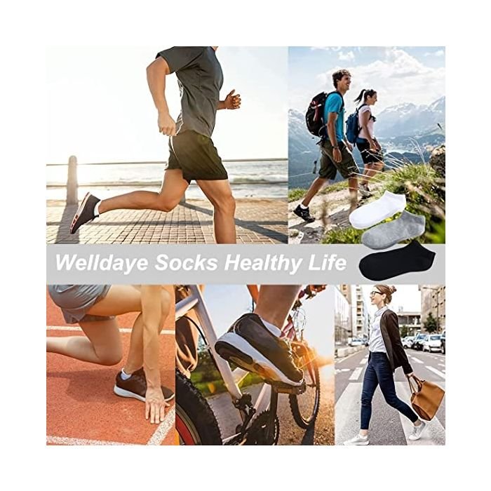 10 Pairs Low Cut Ankle Socks for Women & Men ( Free Size) - Image 2