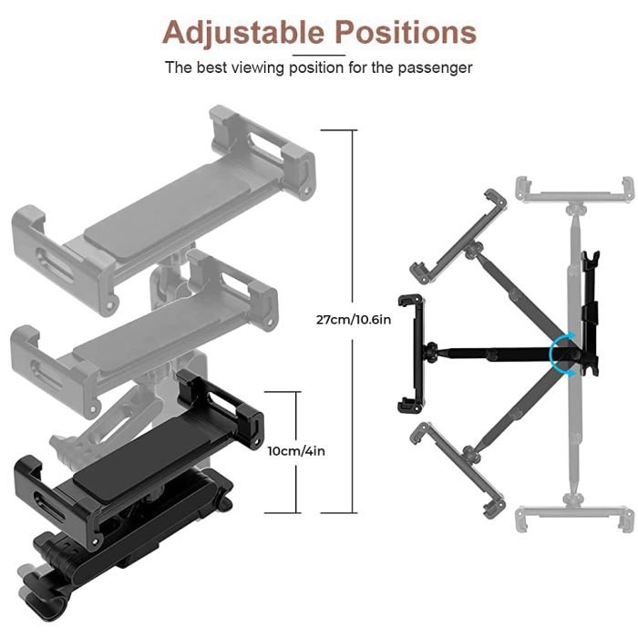 Adjustable 360° Rotate Car Tablet Bracket & Smartphone Mount - Image 4