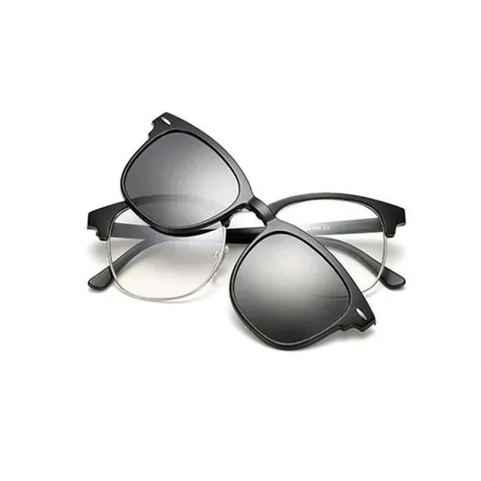 RAY-BAN Glass Frame with 5 Magnetic Polarized sunglasses Lens & Storage Purse - Image 5