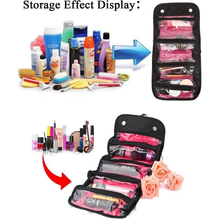Travel Roll-up Makeup Case Organizer - Image 3