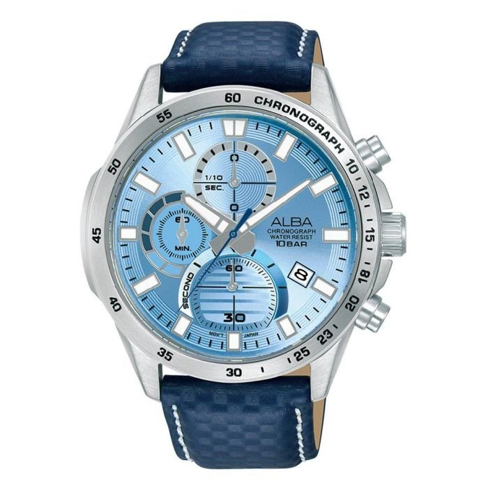 Alba 43mm Active Leather Watch for Men - Image 2