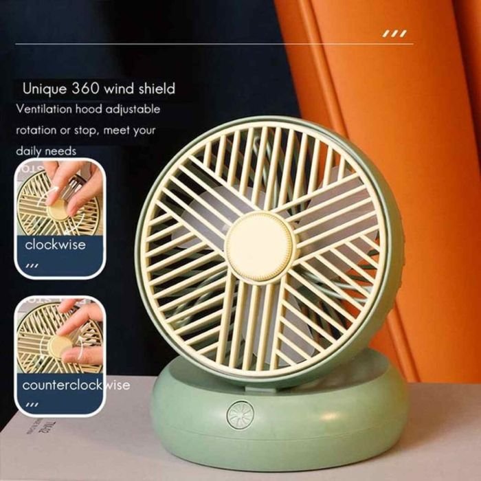 Portable & Rechargeable USB Desk Fan - Assorted Colors - Image 3