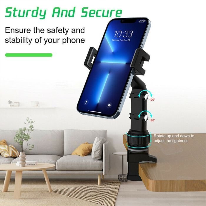 Rotatable Car Phone Holder for Rear View Mirror - Image 4