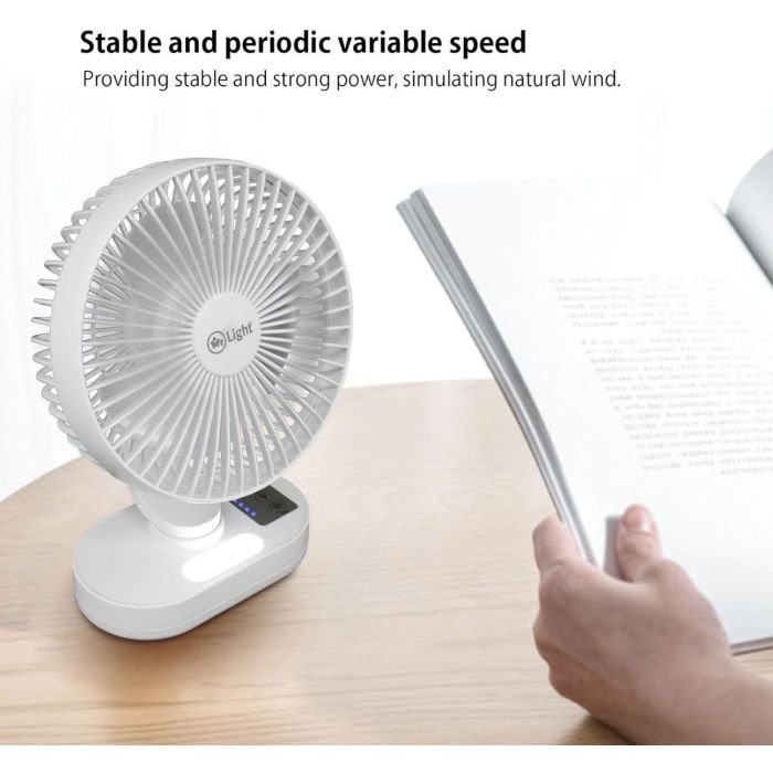 Mr. Light Rechargeable Fan 1500mAh With Night Light - Image 3