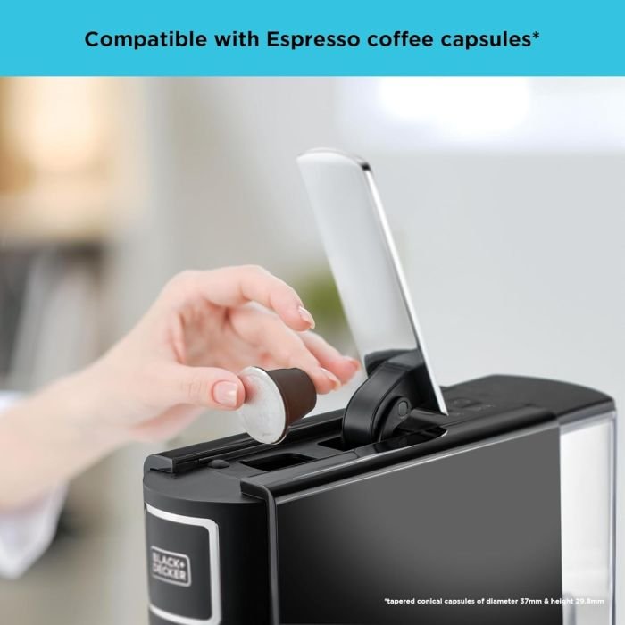 Black and Decker 1140W Capsule Coffee Machine - Image 2