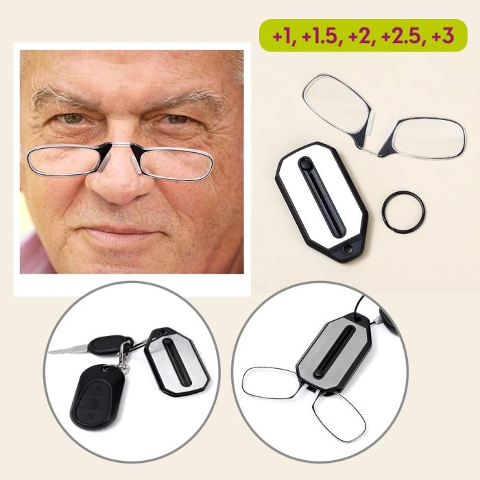 Keychain Folding Reading Glasses with Magnification up to +3