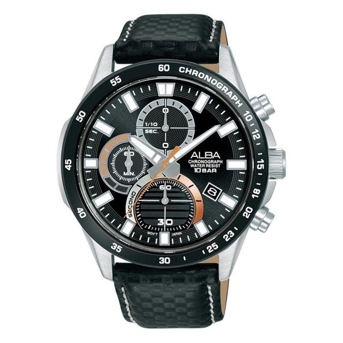 Alba 43mm Active Leather Watch for Men - Image 3