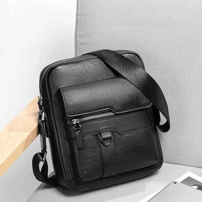 Men's Leather Crossbody Bag - Image 5