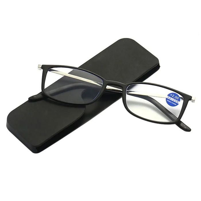 Mobile Phone Black Reading Glasses with Case up to +3 - Image 4