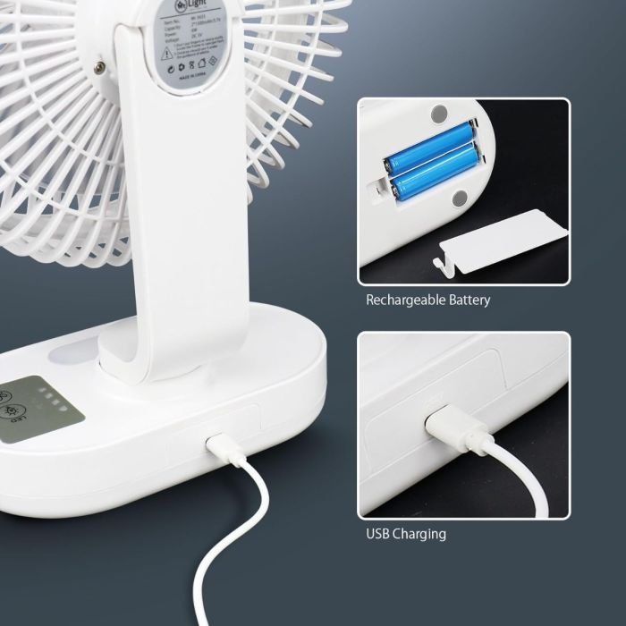 Mr. Light Rechargeable Fan 1500mAh With Night Light - Image 9