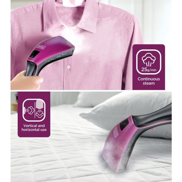 Black + Decker Portable Digital Handheld 1600W Garment Steamer - Image 3