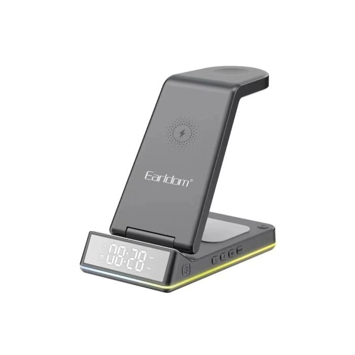 Earldom 5-in-1 Wireless Charger 15W with Night Light and Alarm Clock - Image 2