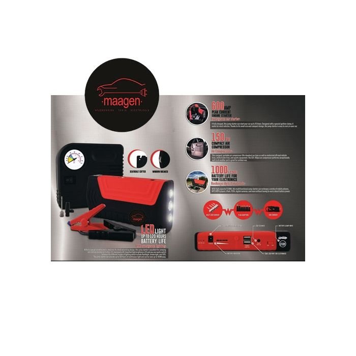 Maagen Portable Jump Starter & Compressor Kit - Image 3