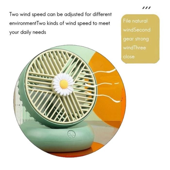 Portable & Rechargeable USB Desk Fan - Assorted Colors - Image 4